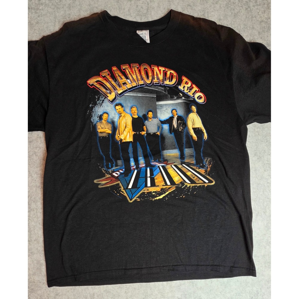 Vintage Diamond Rio Tour 2K1 Band Shirt 2001 Country Music Graphic Tee Large